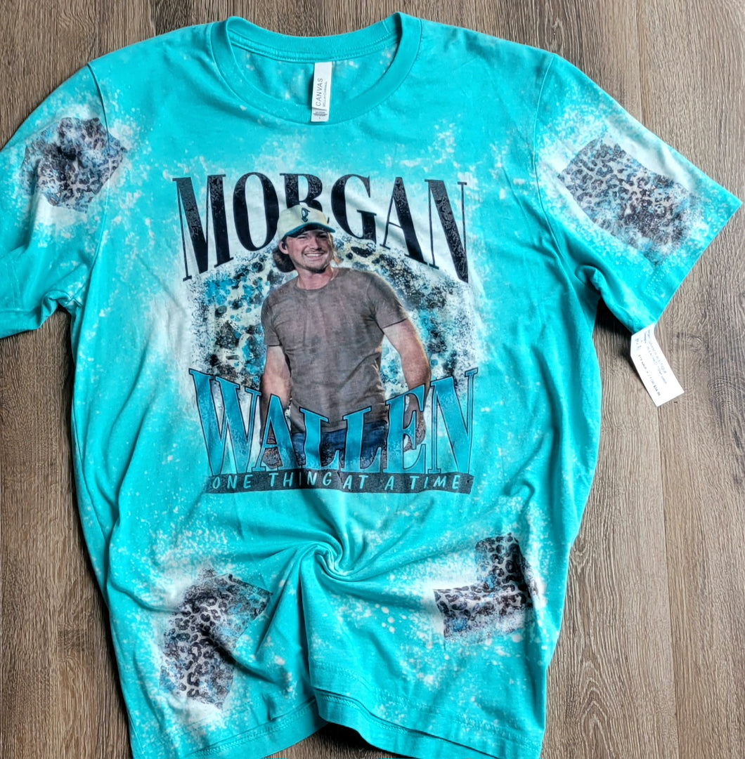 Graphic Bleached Sublimated Tshirt-MW with Patches