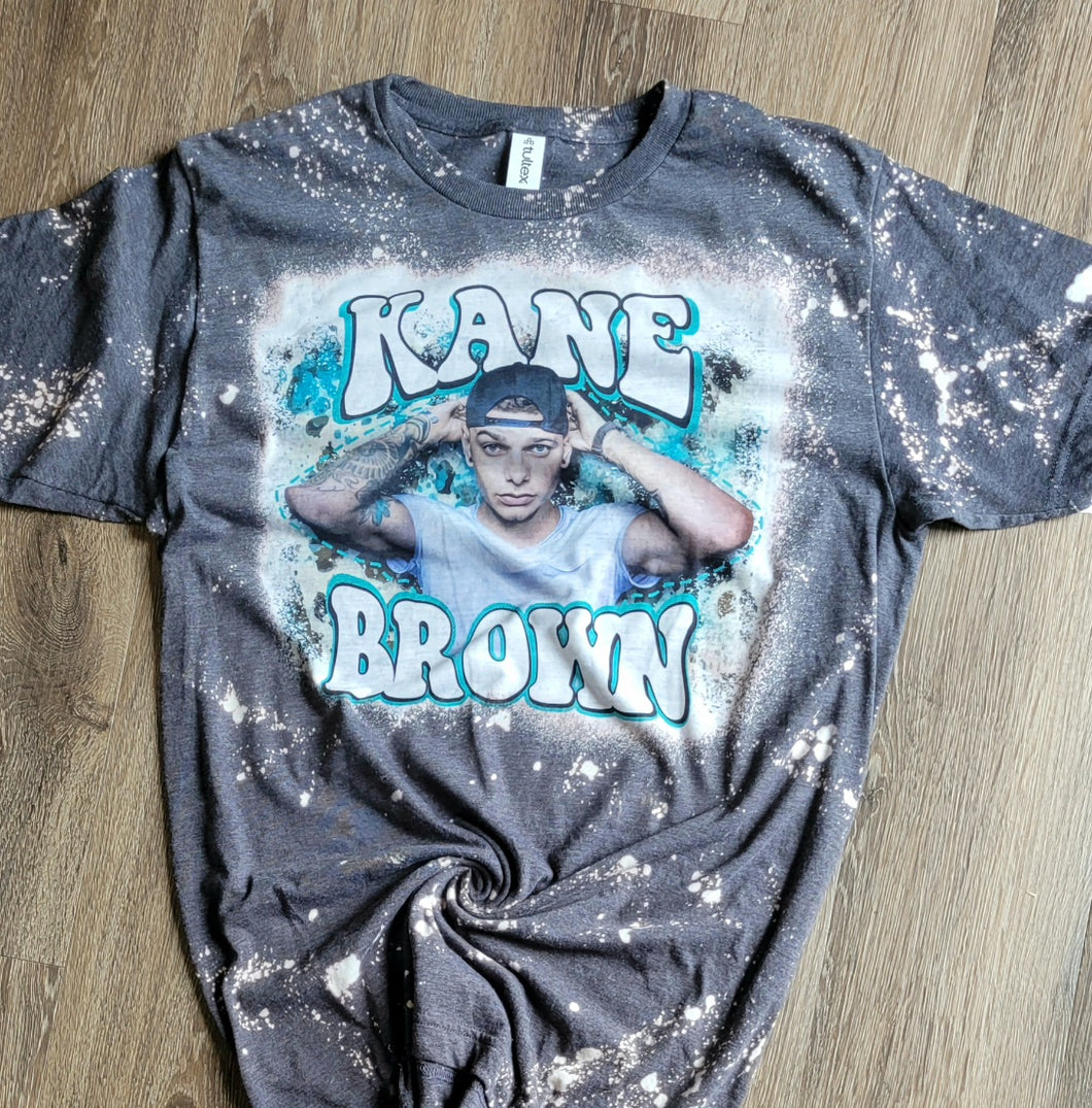 Graphic Sublimated  Bleached Tshirt- KB