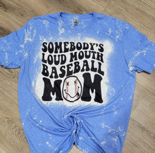 Load image into Gallery viewer, Graphic Sublimated Bleached Tshirt-Somebodys Load Mouth Baseball Mom
