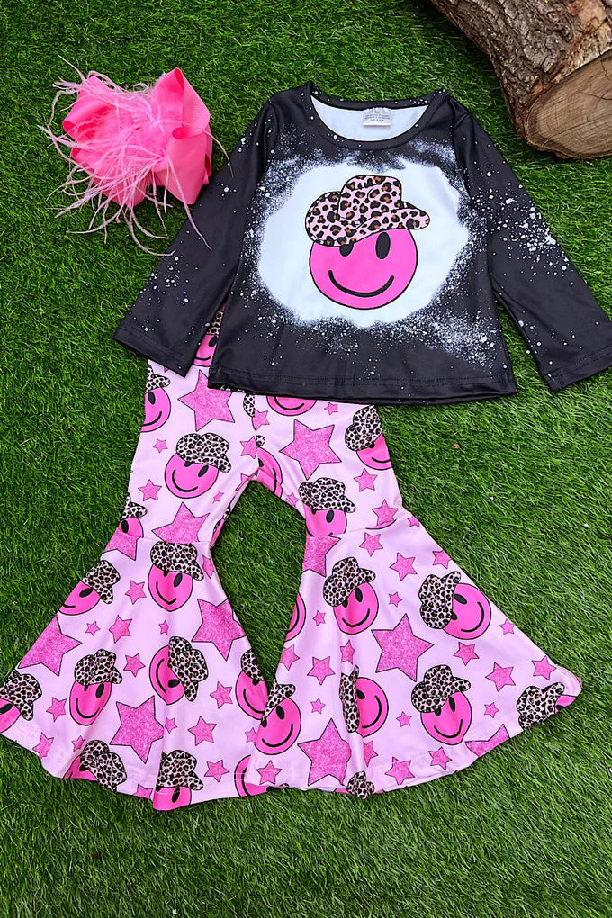 2pc smiley face pant set